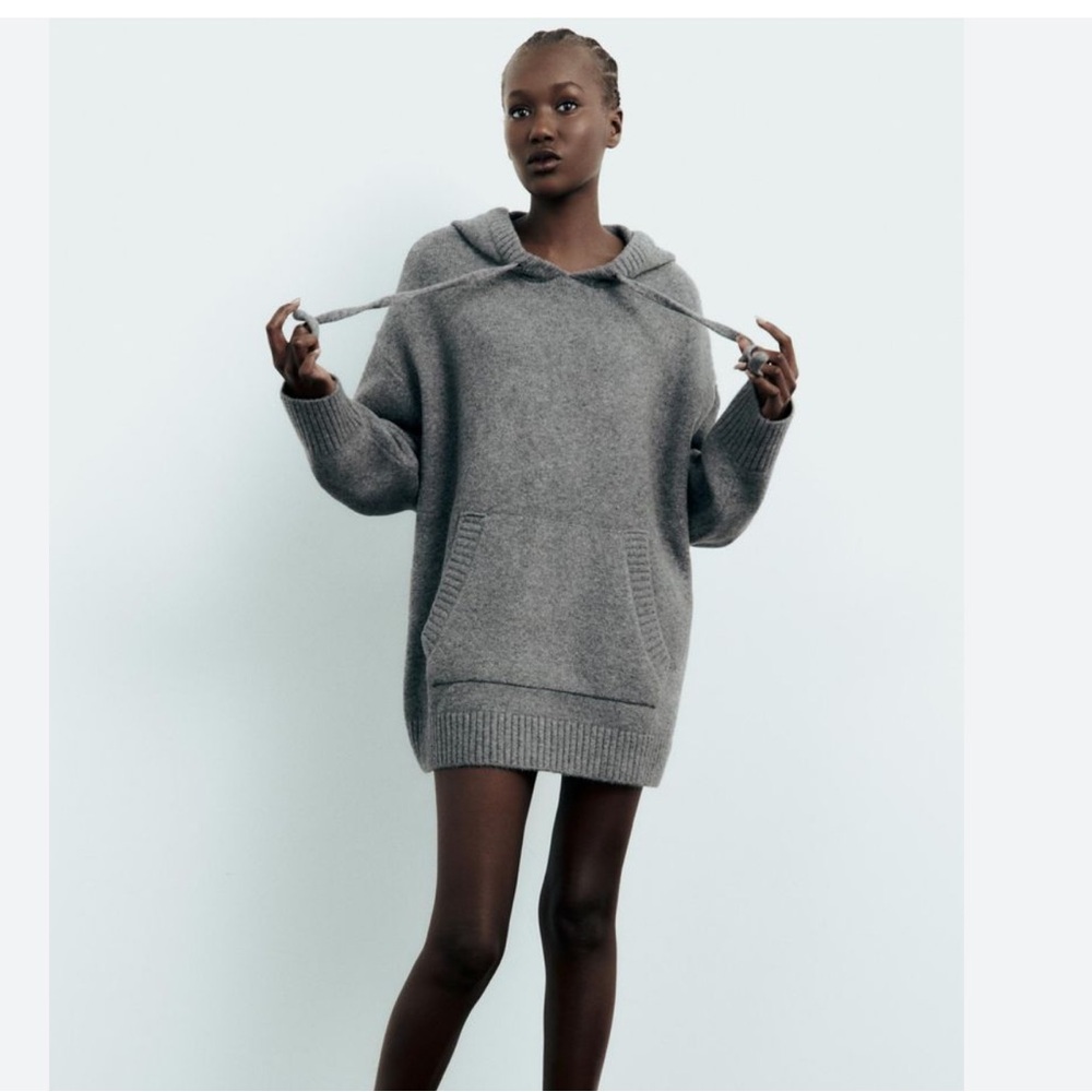 Cozy Gray Hooded Sweater